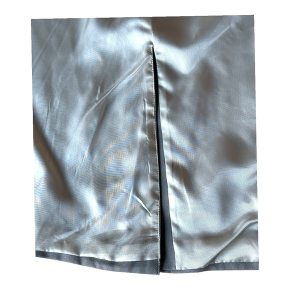 Oscar De La Renta 100 % Sand Washed Pure Silk Men’s Silver J101 Blazer | 44R - Picture 6 of 14